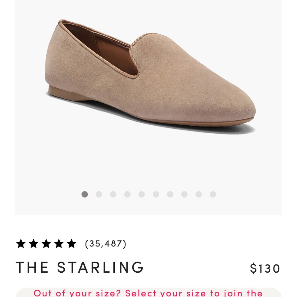 Birdies Starling in latte suede - size 7.5